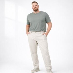 Mugsy Jeans Teddy's Casual Chino Pants Khaki Men's 40x31 Straight Leg Stretch